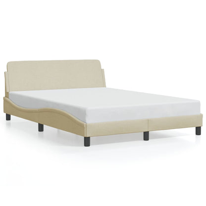 Bettgestell "Dover" Creme 140x190 cm Stoff