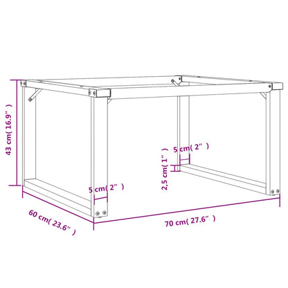 Couchtischbeine O-Gestell 70x60x43 cm Stahl