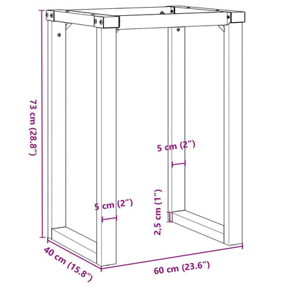 Esstisch-Gestell in O-Form 60x40x73 cm Stahl