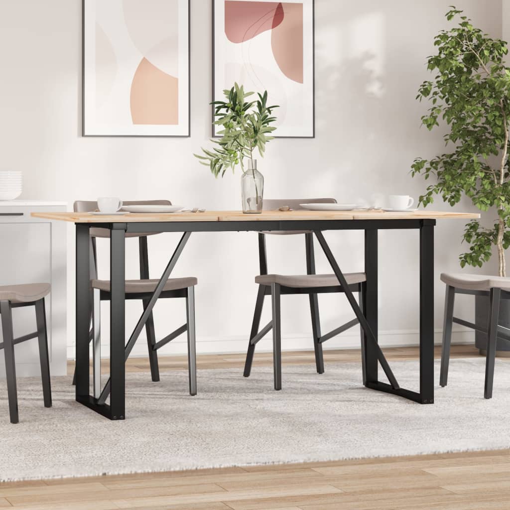 Esstisch-Gestell in O-Form 120x60x73 cm Stahl