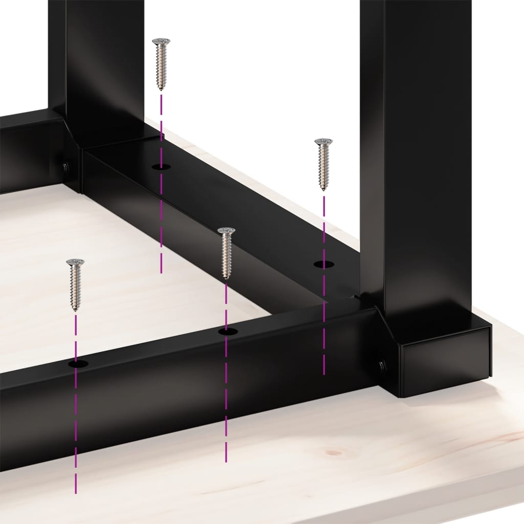 Esstisch-Gestell in O-Form 120x60x73 cm Stahl