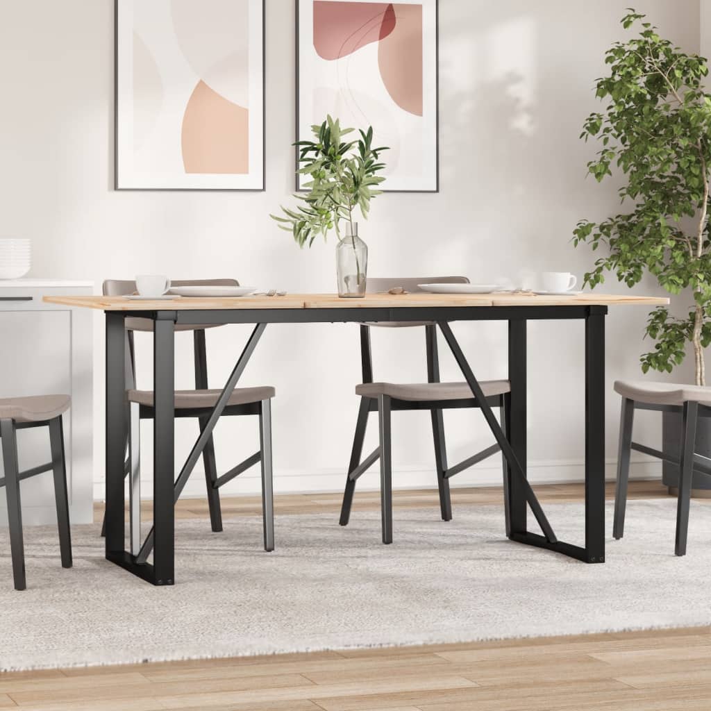 Esstisch-Gestell in O-Form 140x60x73 cm Stahl