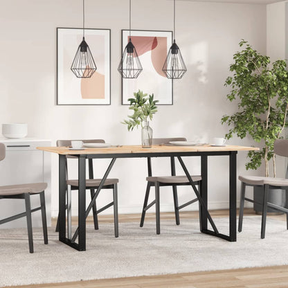 Esstisch-Gestell in O-Form 140x60x73 cm Stahl