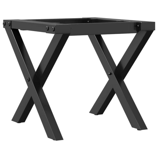 Couchtisch-Gestell in X-Form 40x40x33 cm Stahl
