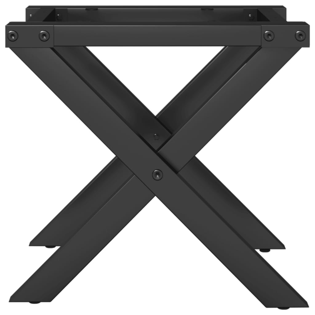 Couchtisch-Gestell in X-Form 40x40x33 cm Stahl