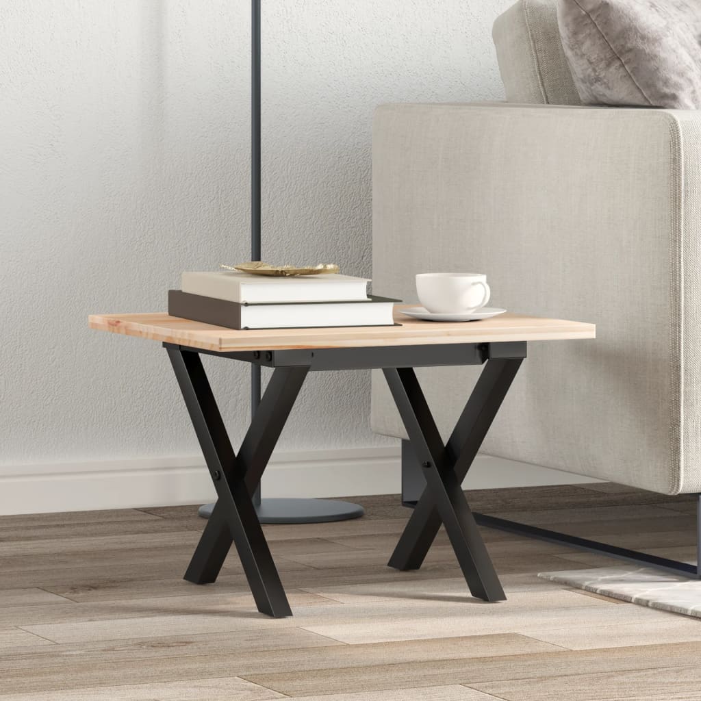 Couchtisch-Gestell in X-Form 40x40x33 cm Stahl
