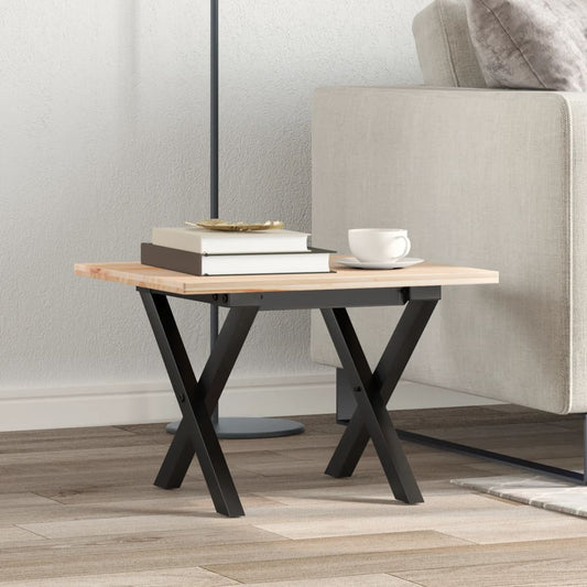 Couchtisch-Gestell in X-Form 40x40x33 cm Stahl