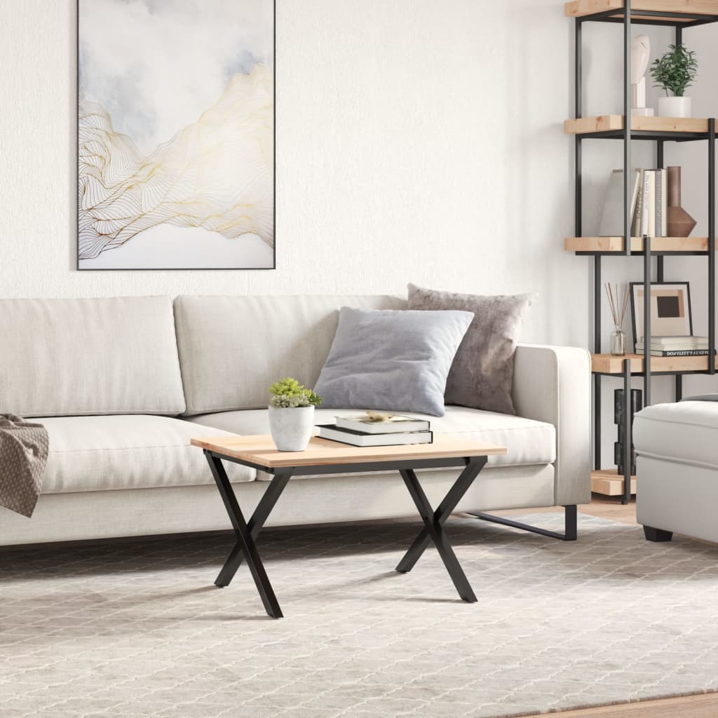 Couchtisch-Gestell in X-Form 60x40x38 cm Stahl