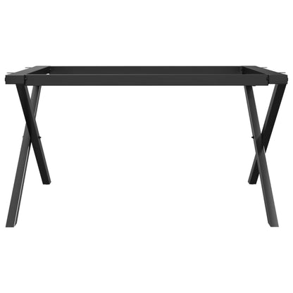 Couchtisch-Gestell in X-Form 80x70x43 cm Stahl
