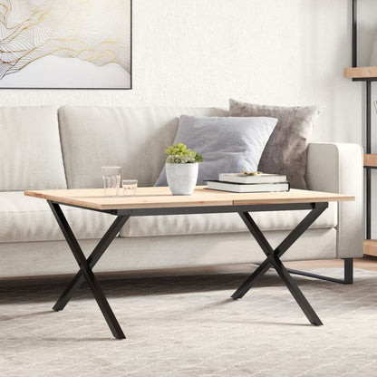 Couchtisch-Gestell in X-Form 80x70x43 cm Stahl
