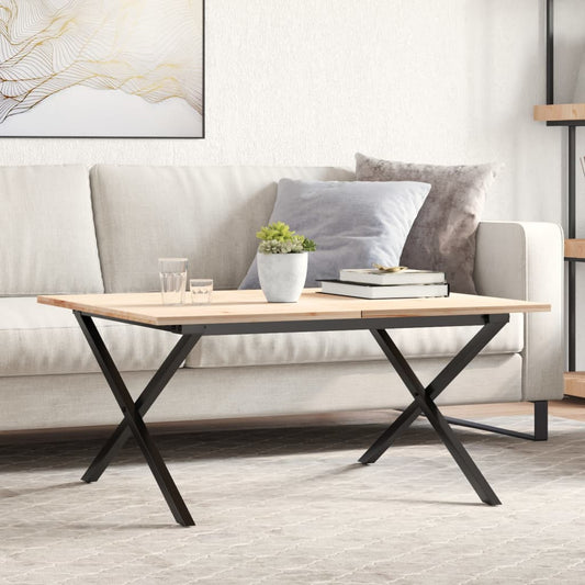 Couchtisch-Gestell in X-Form 80x70x43 cm Stahl