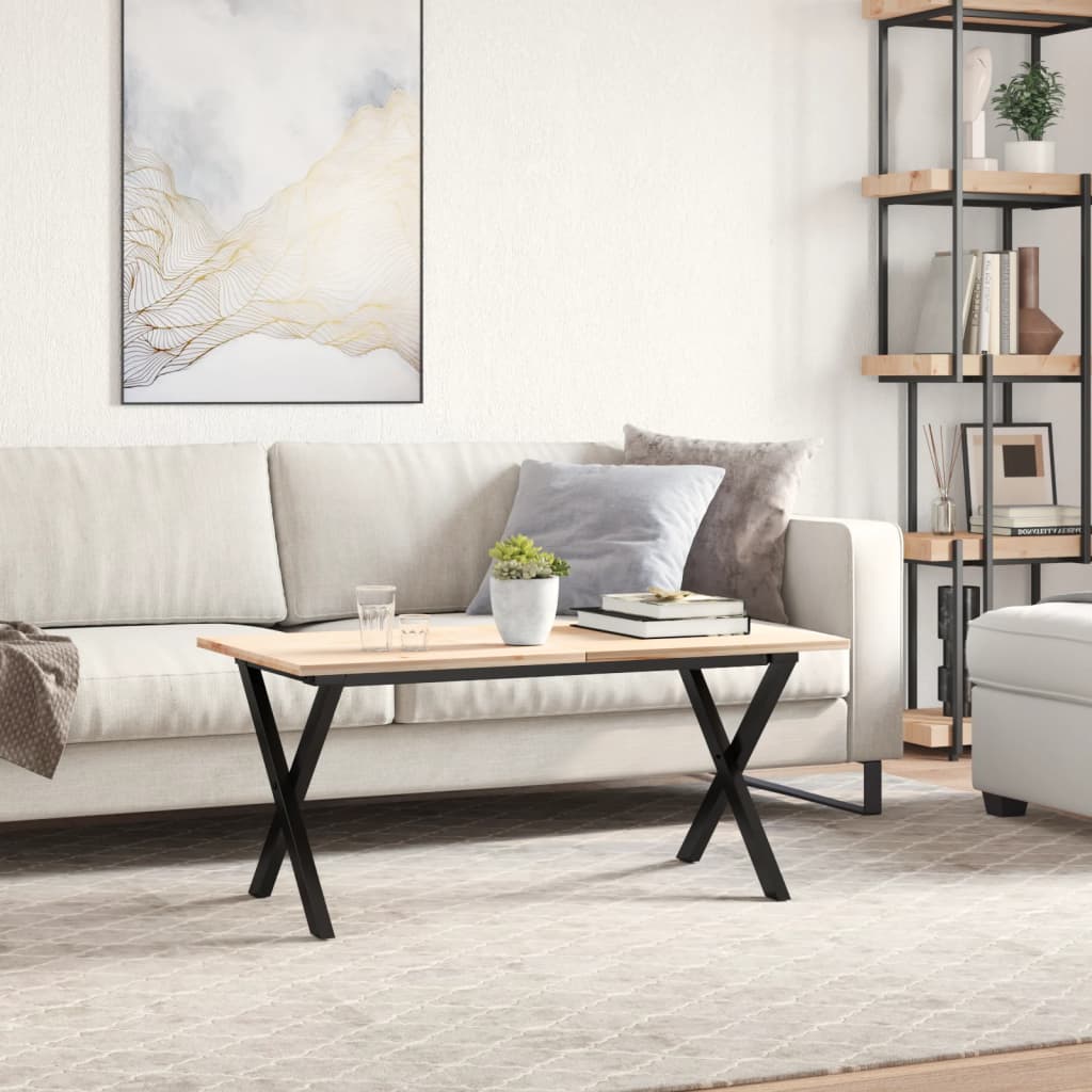 Couchtisch-Gestell in X-Form 80x40x43 cm Stahl