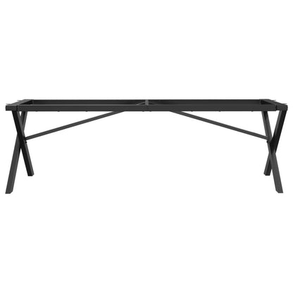 Sofabordsstel i X-form 140x30x43 cm støbejern