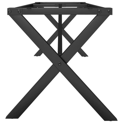 Sofabordsstel i X-form 140x30x43 cm støbejern