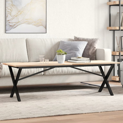 Sofabordsstel i X-form 140x30x43 cm støbejern