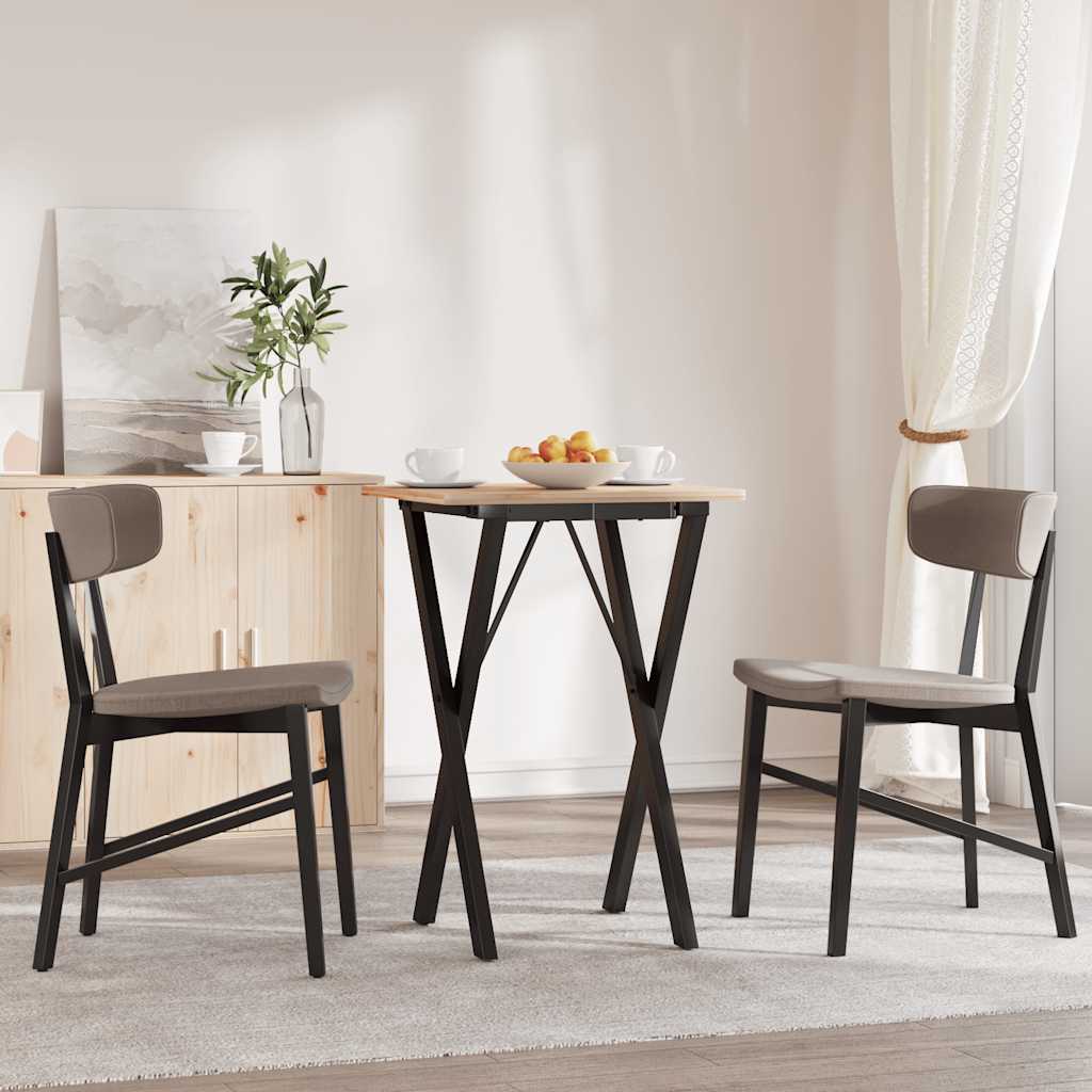 Esstisch-Gestell in X-Form 40x40x73 cm Stahl