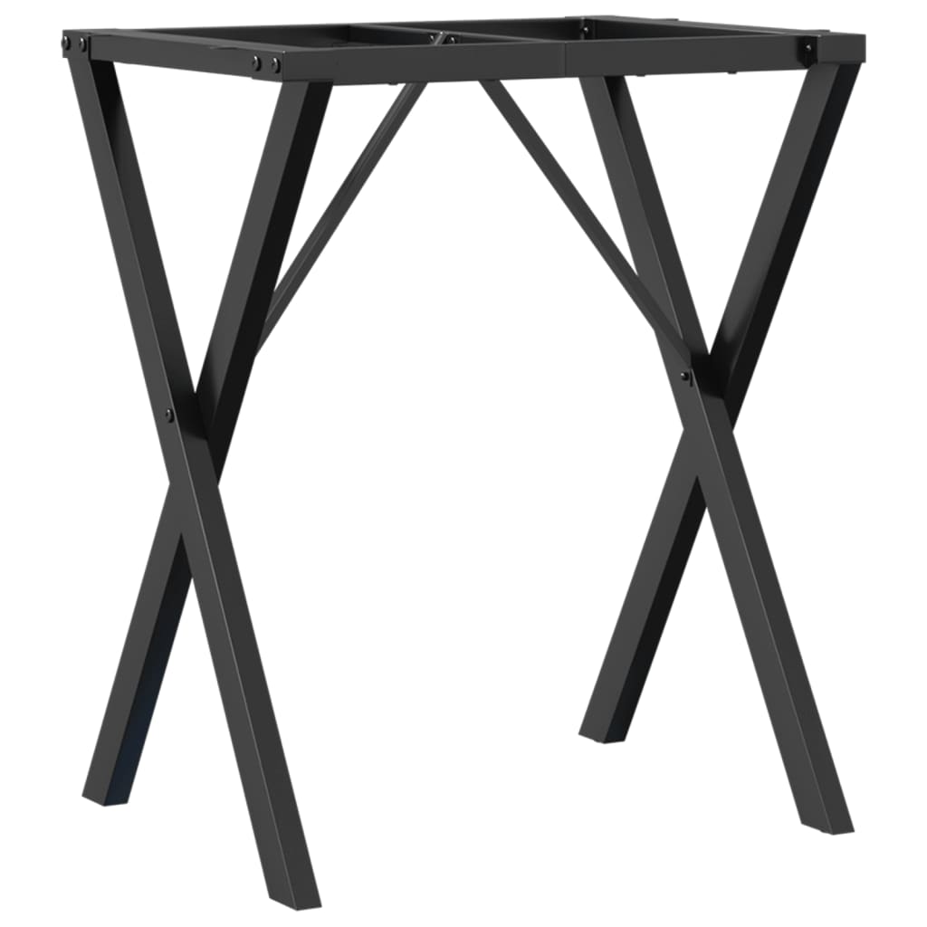 Esstisch-Gestell in X-Form 60x40x73 cm Stahl