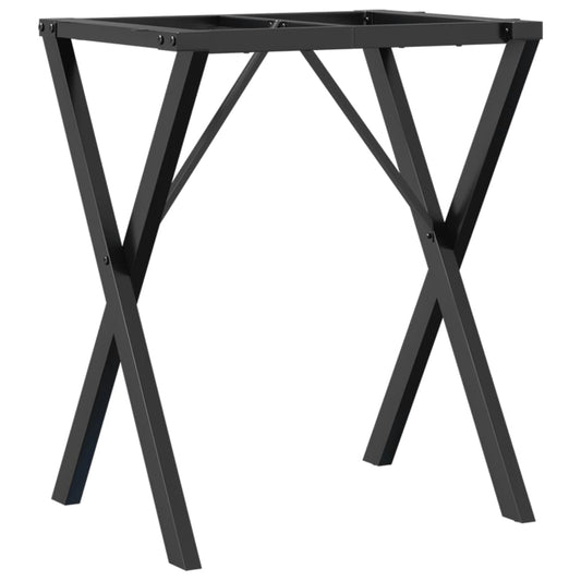 Esstisch-Gestell in X-Form 60x40x73 cm Stahl