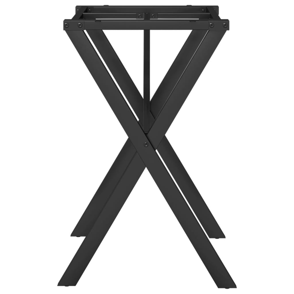 Esstisch-Gestell in X-Form 60x40x73 cm Stahl