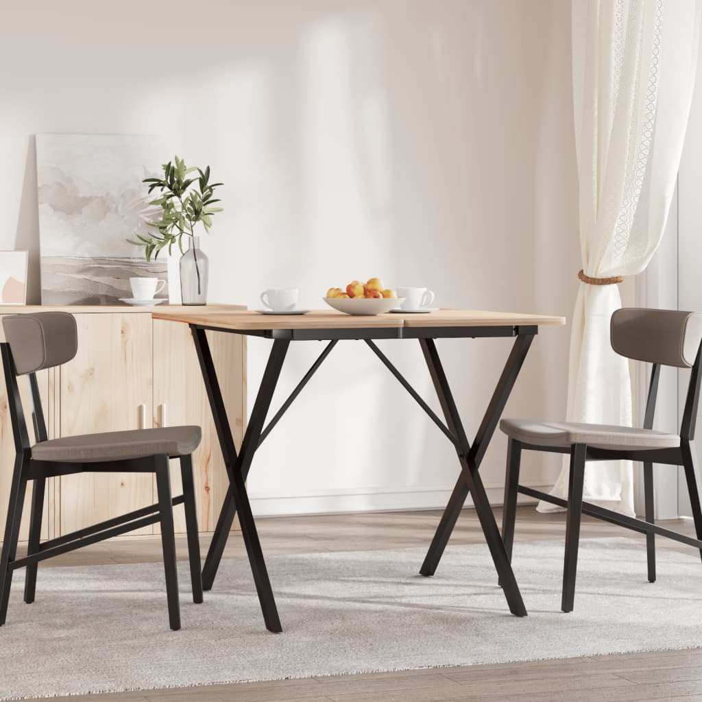 Esstisch-Gestell in X-Form 60x60x73 cm Stahl