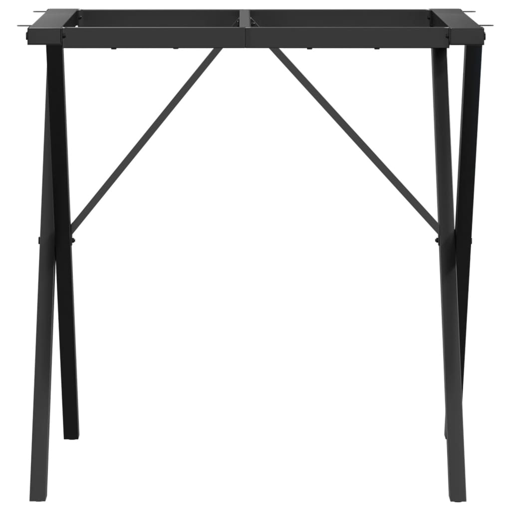 Esstisch-Gestell in X-Form 60x60x73 cm Stahl