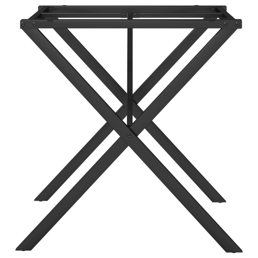 Esstisch-Gestell in X-Form 60x60x73 cm Stahl