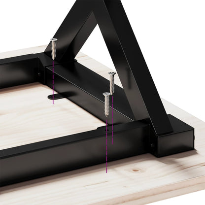 Esstisch-Gestell in X-Form 60x60x73 cm Stahl