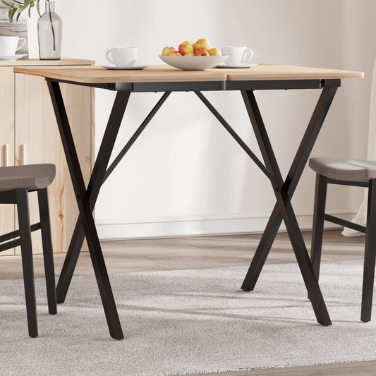 Esstisch-Gestell in X-Form 60x60x73 cm Stahl