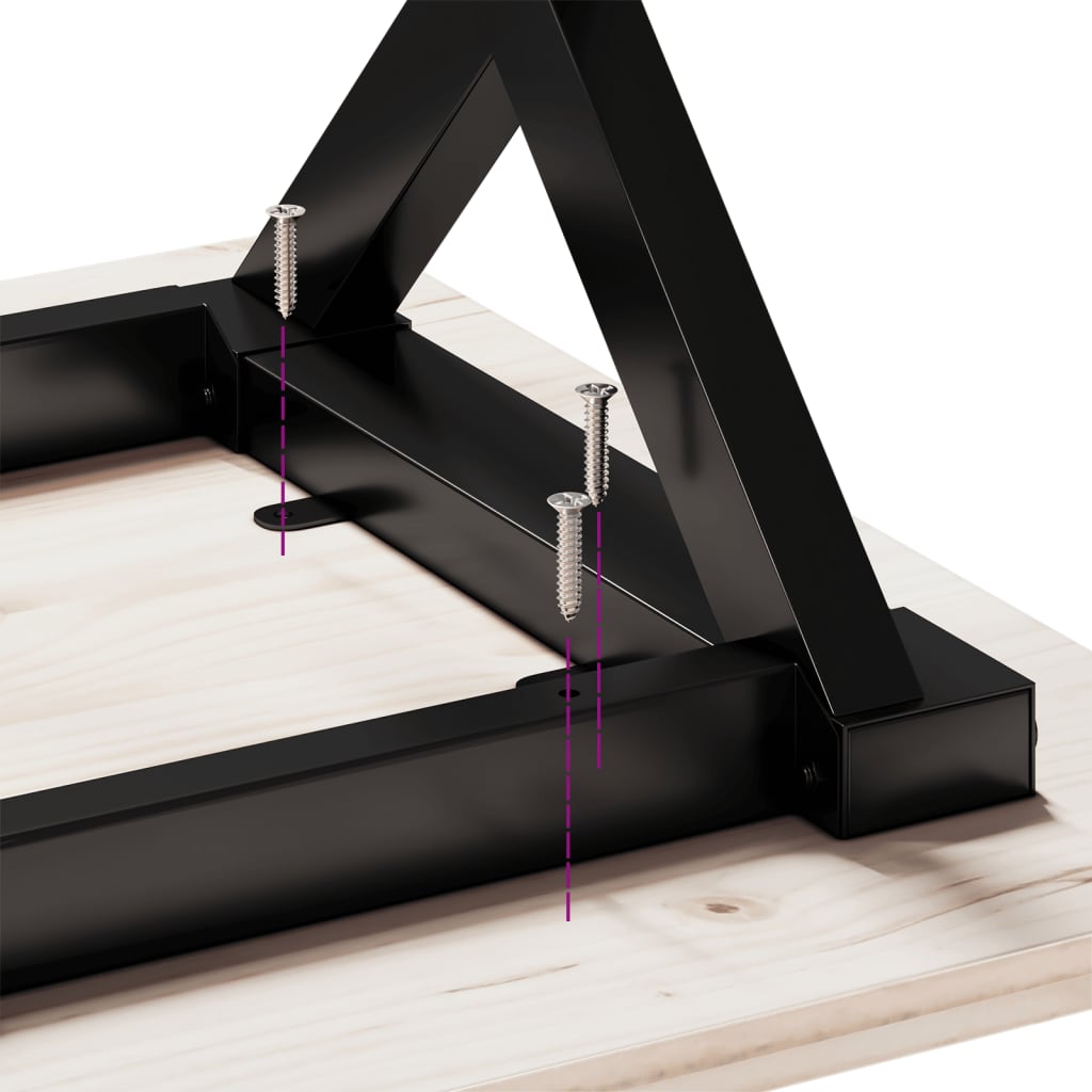 Esstisch-Gestell in X-Form 70x70x73 cm Stahl