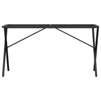 Spisebordsstel i X-form 120x60x73 cm støbejern