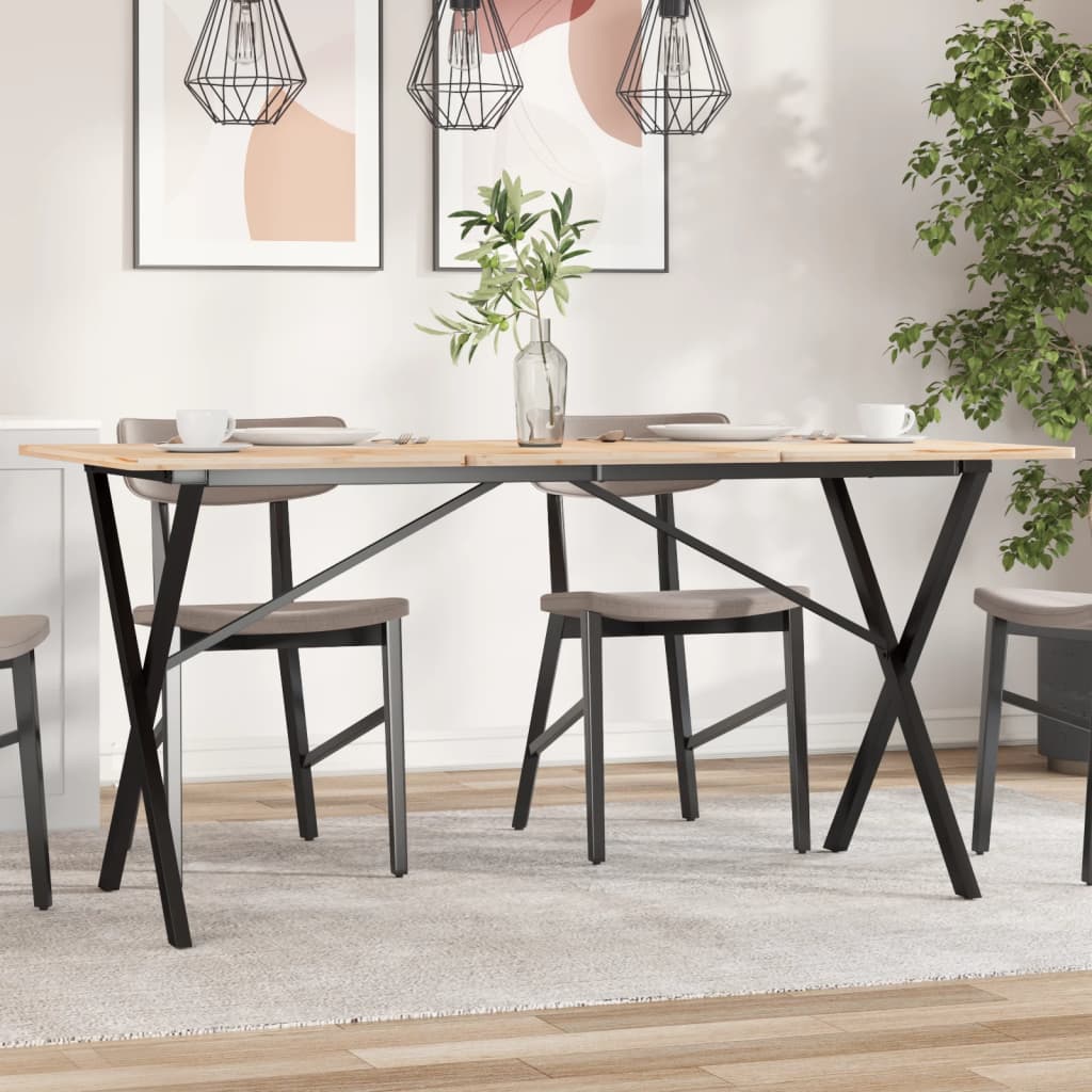 Esstisch-Gestell in X-Form 140x60x73 cm Stahl