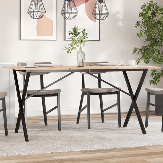 Esstisch-Gestell in X-Form 140x60x73 cm Stahl