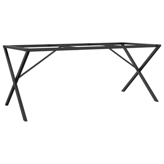 Esstisch-Gestell in X-Form 160x80x73 cm Stahl