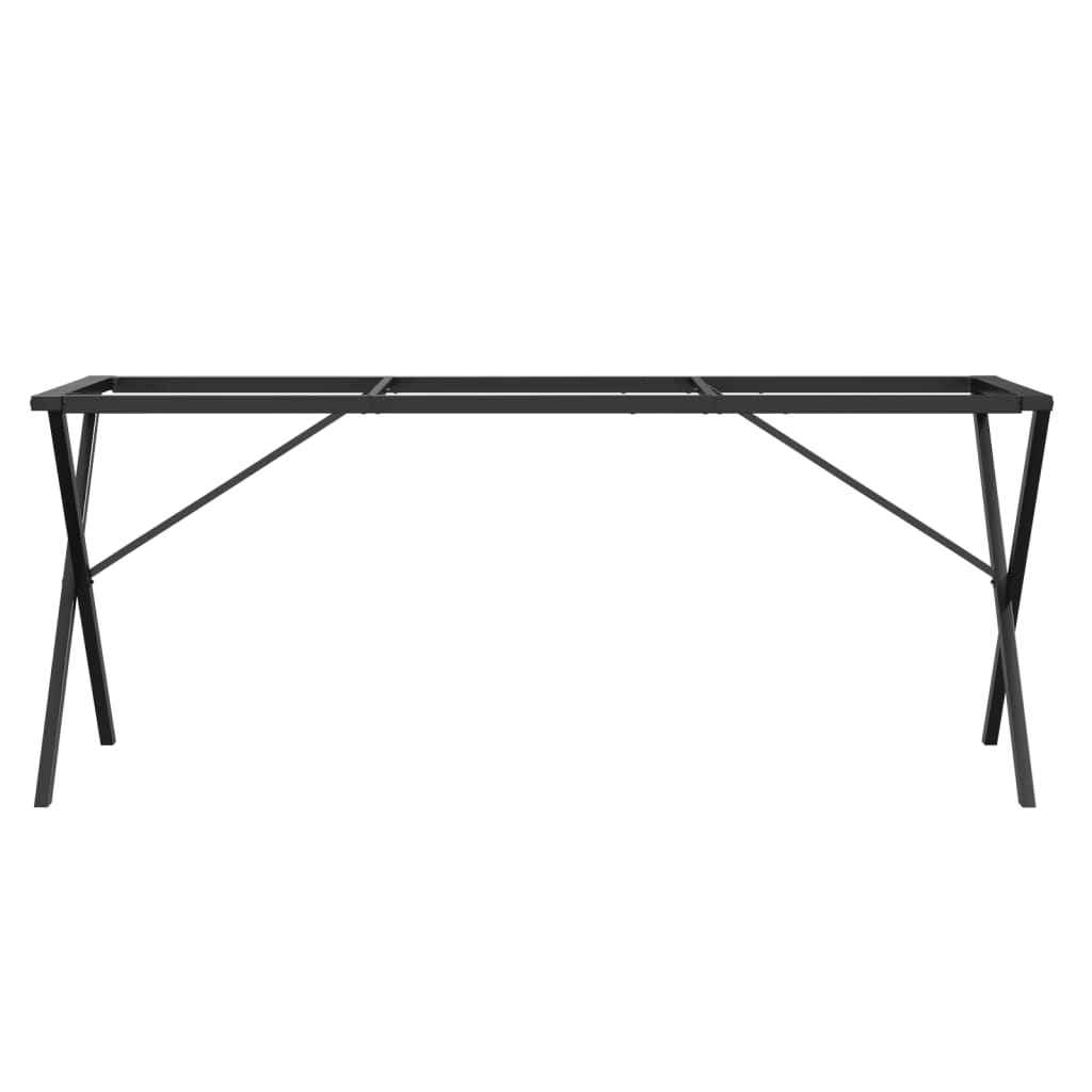 Spisebordsstel i X-form 160x80x73 cm støbejern
