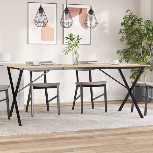 Esstisch-Gestell in X-Form 180x80x73 cm Stahl