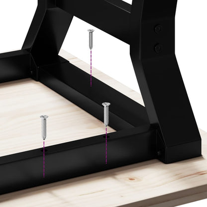Couchtisch-Gestell in Y-Form 60x40x38 cm Stahl