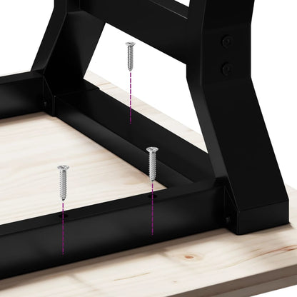Couchtisch-Gestell in Y-Form 80x40x43 cm Stahl