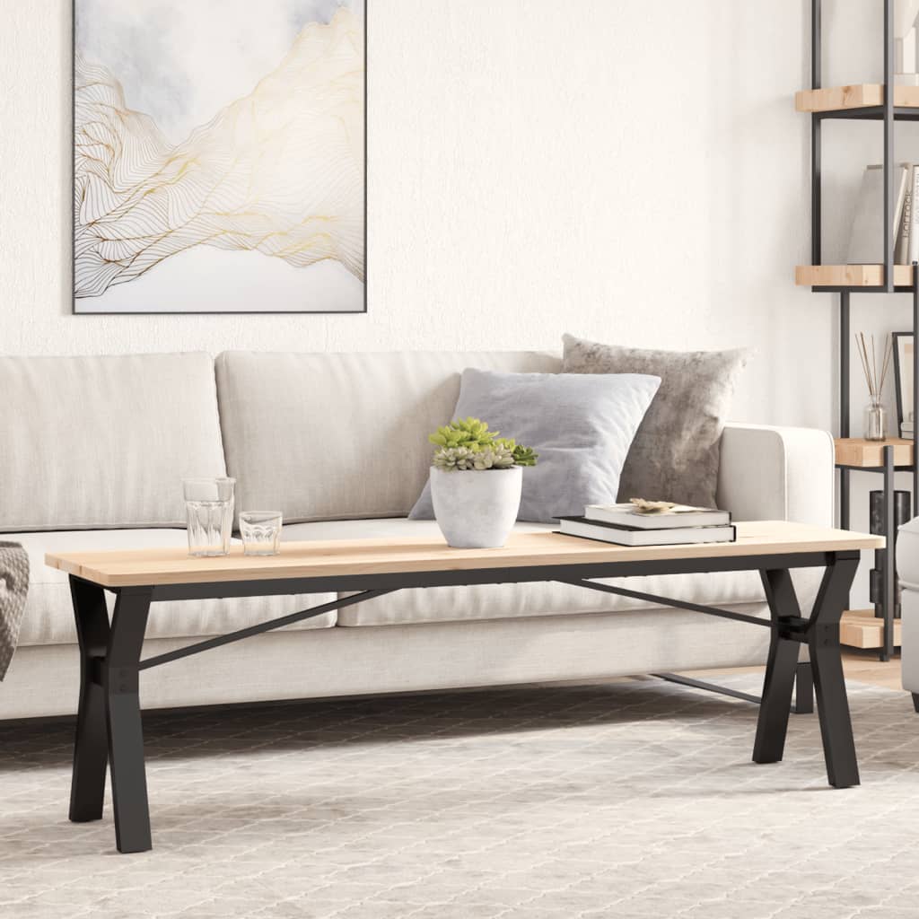 Couchtisch-Gestell in Y-Form 140x30x43 cm Stahl