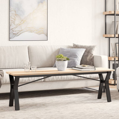 Couchtisch-Gestell in Y-Form 140x30x43 cm Stahl