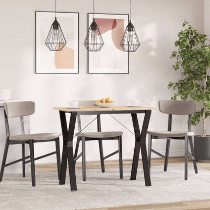 Esstisch-Gestell in Y-Form 80x40x73 cm Stahl