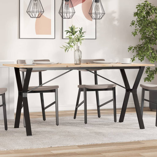 Esstisch-Gestell in Y-Form 140x60x73 cm Stahl
