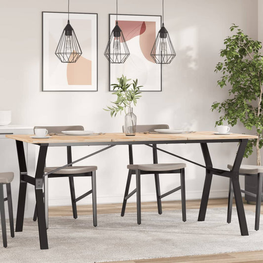 Esstisch-Gestell in Y-Form 160x80x73 cm Stahl
