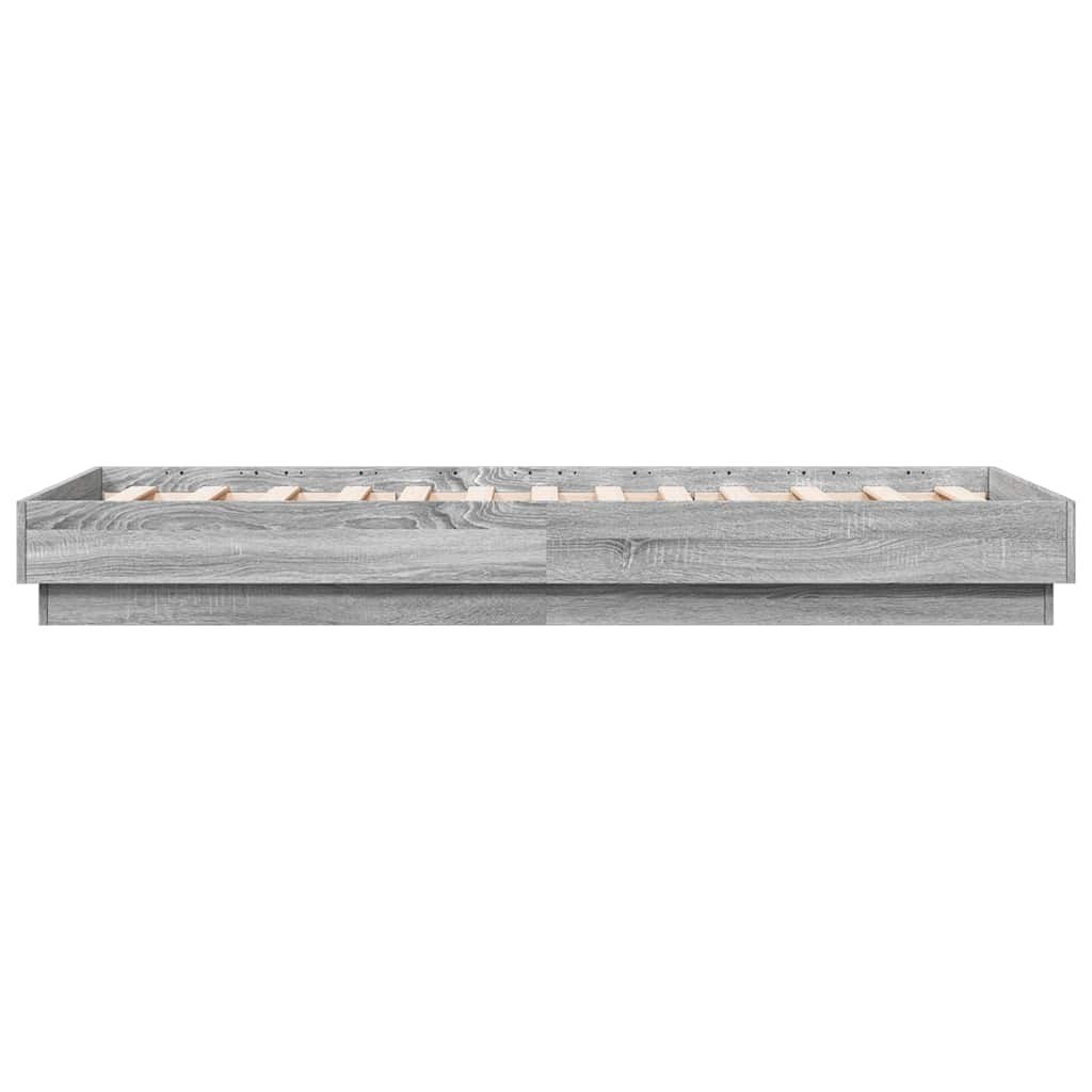 Bettgestell Grau Sonoma 90x190 cm Holzwerkstoff