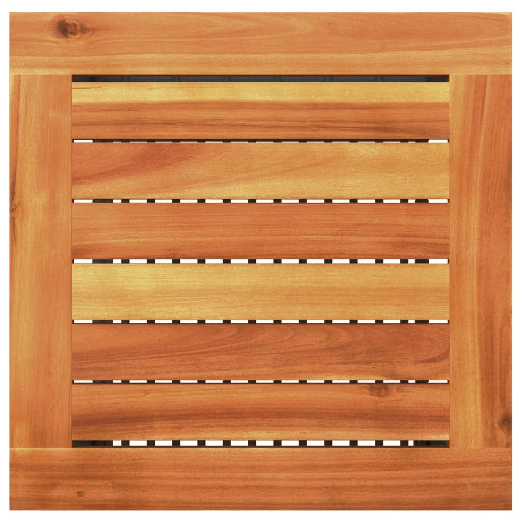 3-tlg. Bistro-Set mit Kissen Schwarz Poly Rattan Akazienholz