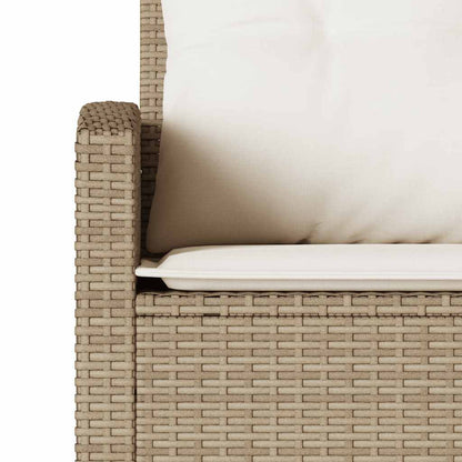 L-förmiges Couchsofa mit Kissen Beige Polyrattan