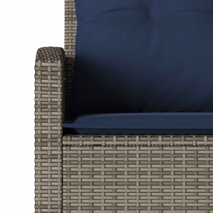 L-formet sofa med hynder Grå polyrattan