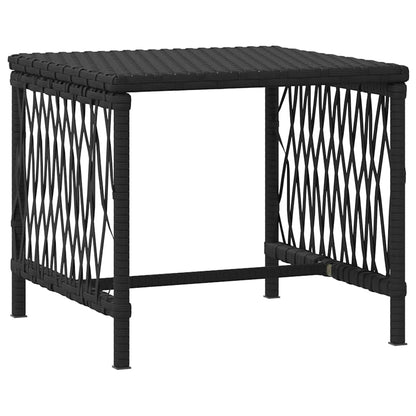 Sonnenliege mit Kissen 2 pcs Schwarz 35 x 35 x 32cm Poly-Rattan