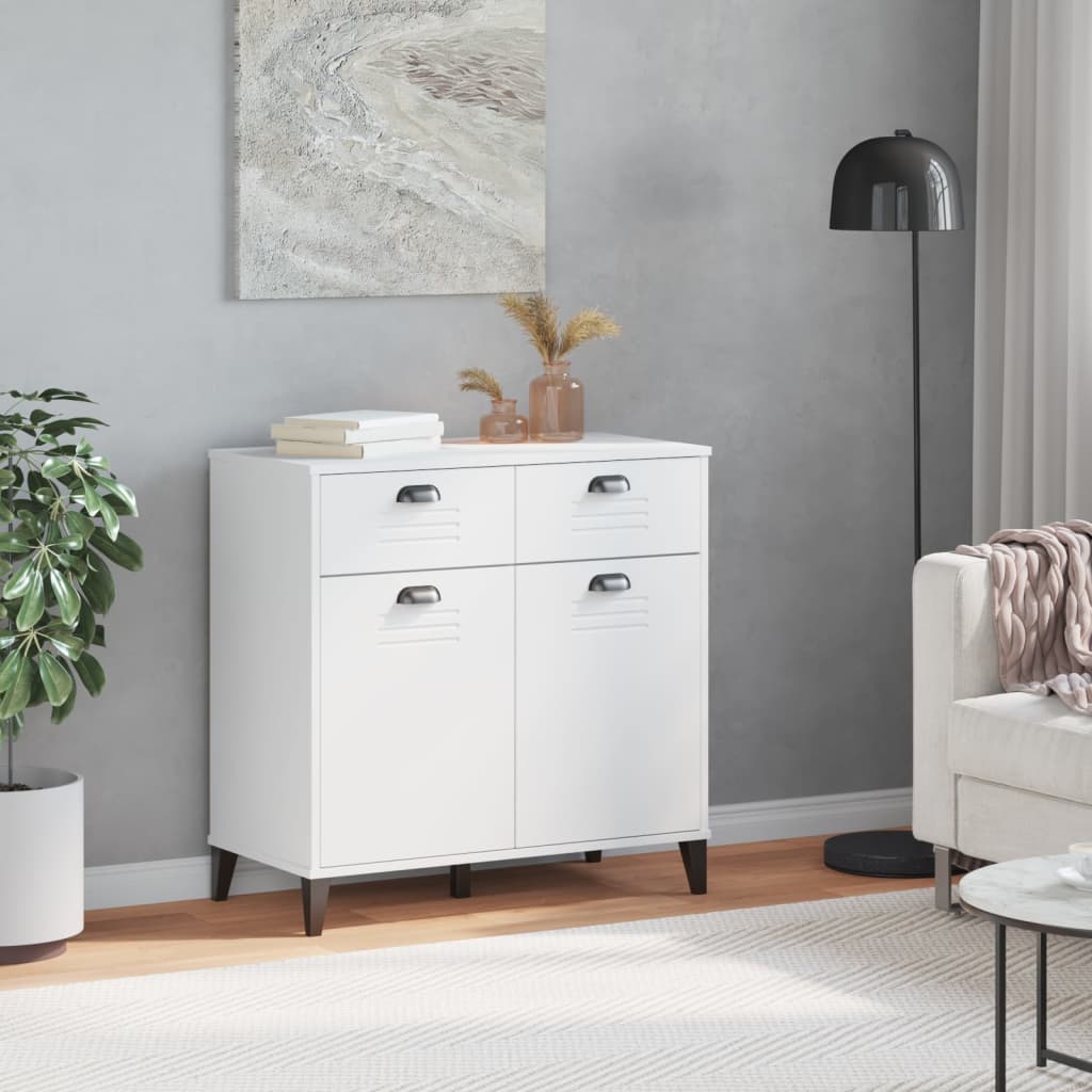 Skænk VIKEN Hvid 80x40x80 cm Træ Materiale