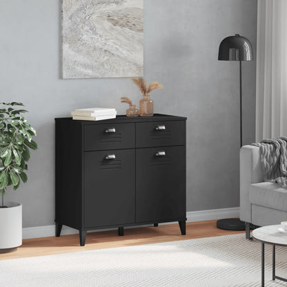 Skænk VIKEN Sort 80x40x80 cm Træ Materiale