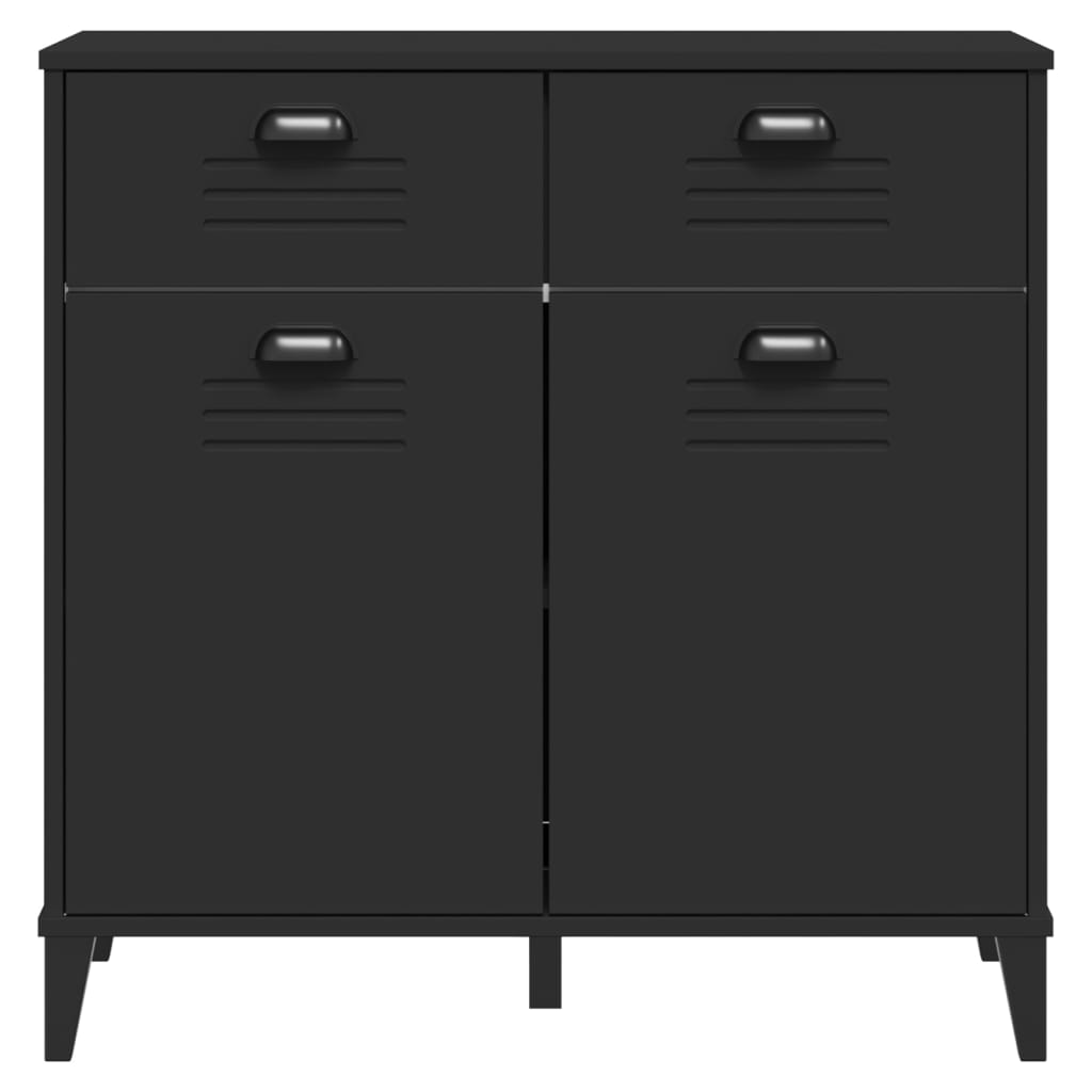 Skænk VIKEN Sort 80x40x80 cm Træ Materiale